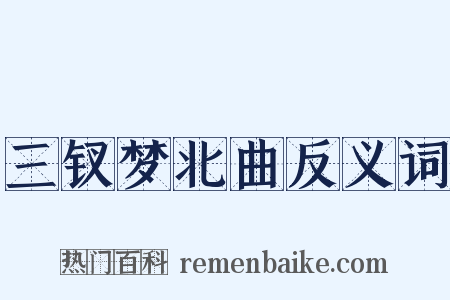 三钗梦北曲反义词是什么意思的图片